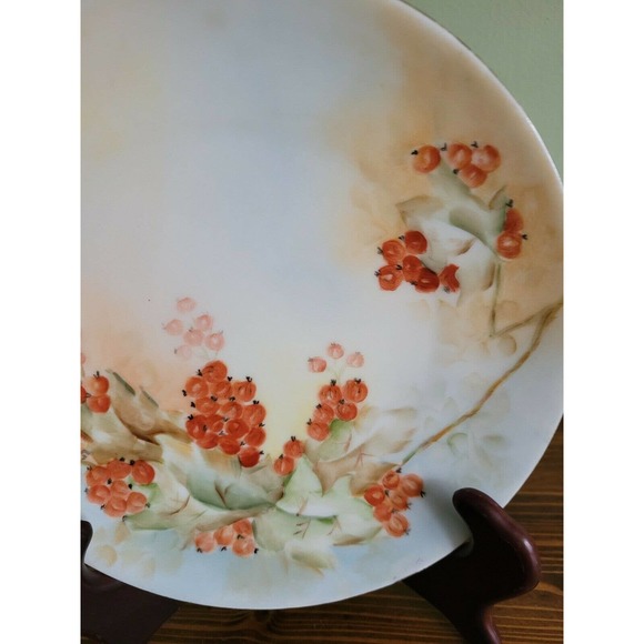 Silesia Germany Porcelain Hand Painted gooseberries Trio set - Picture 5 of 7